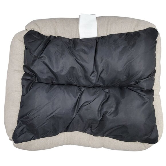 Woof Pet Bed Rectangular Plush  24" Grey & Black Polyester Fiber NEW - Picture 2 of 7